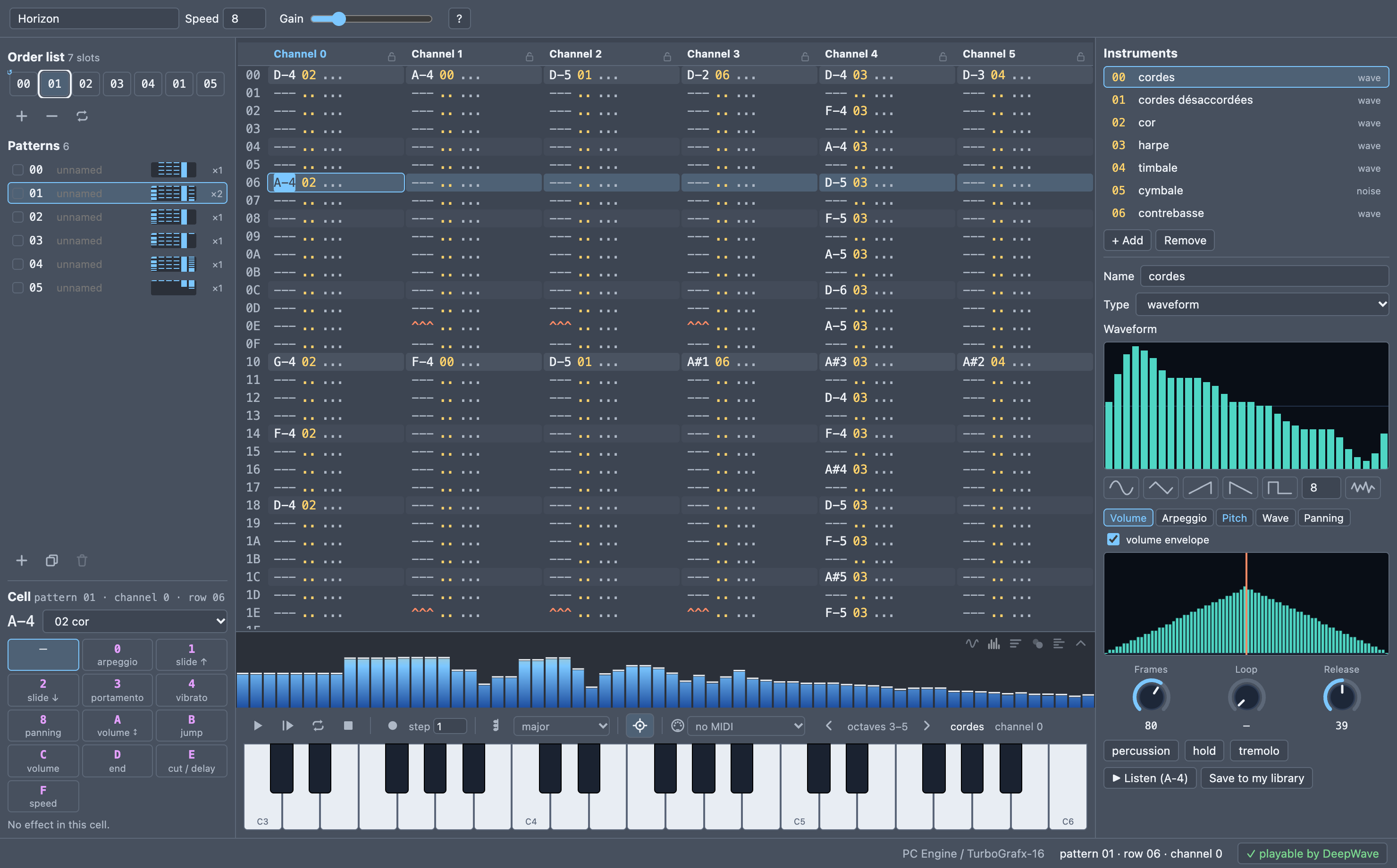 DeepWave in the grey Slate theme