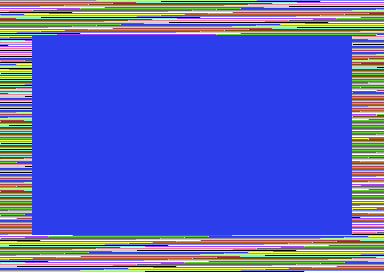 La bordure du C64 couverte de fines rayures de toutes les couleurs