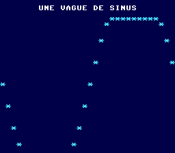 PC Engine : la vague d'amplitude 20, au sommet aplati et dont le bas sort de l'écran