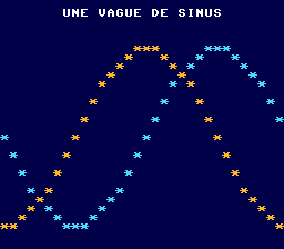 PC Engine : une vague bleue (sinus) et une vague orange (cosinus), décalées l'une de l'autre
