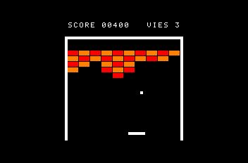 La démo du casse-briques sur Amstrad CPC, avec getPixel